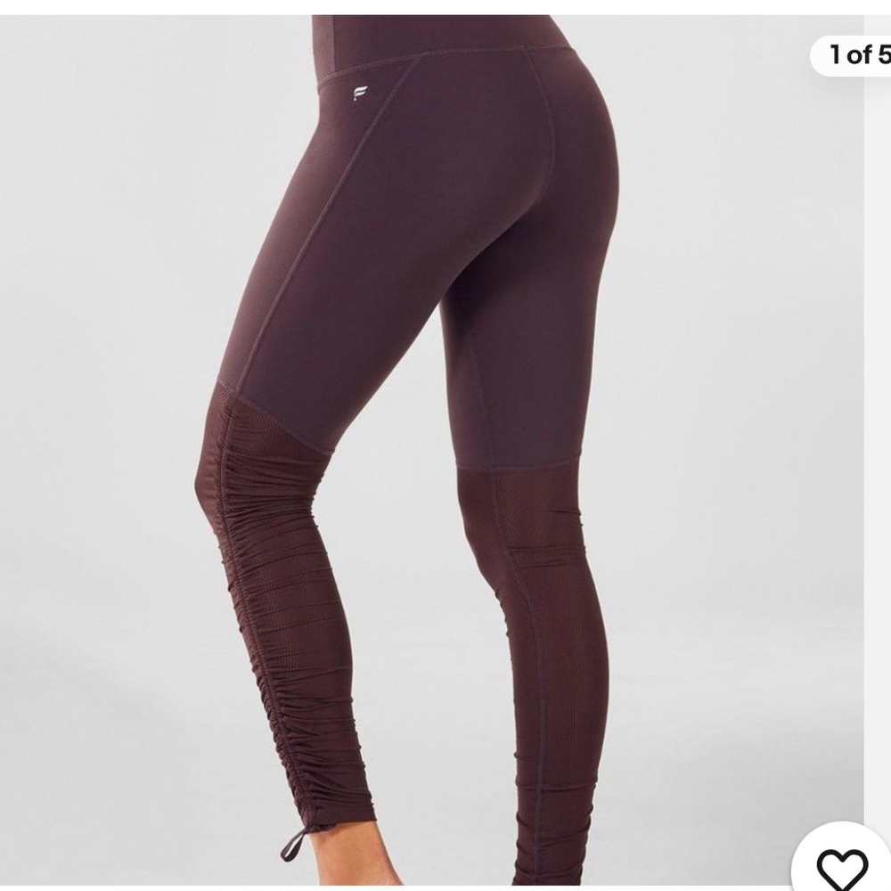 Fabletics ruched mesh leggings size large